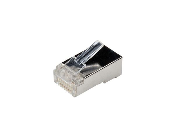 310-00002 - PLUG RJ45 RETE CAT.6 FTP TRANSPARET CONF. 10PCS ADJ