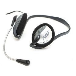 780-00028 - CUFFIA C/MICROFONO 3,5MM BK/GY EASY SMARTPHONE/TABLET ADJ