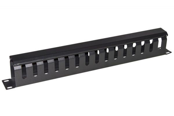 LKORG1UD - ARMADIO RACK RACCOGLICAVI 19" 1U A GABBIA NERO METALLO
