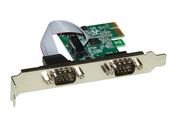 LKPCARD03 - SCHEDA PCI-E 2 SERIALI 9 POLI STAFFA NORMALE E LOW PROFILE