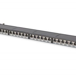 DN91624SSLSH - PATCH PANEL 24 PORTE SCHERMATO CAT6 0,5 UNIT&#192, RACK 19"