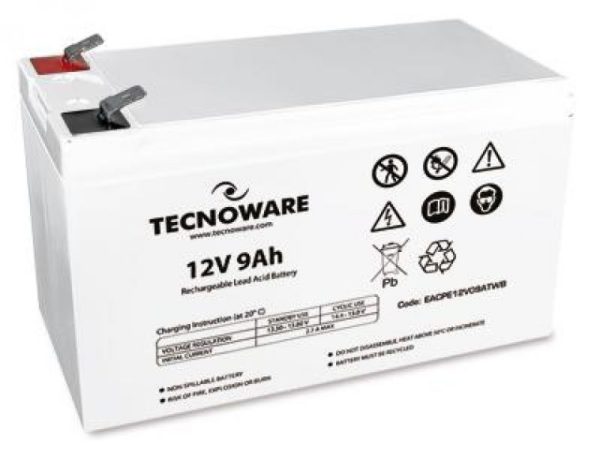 EACPE12V09ATWB - BATTERIA UPS TECNOWARE 12VDC 9AH HIGH ERMETICA AL PIOMBO BULK