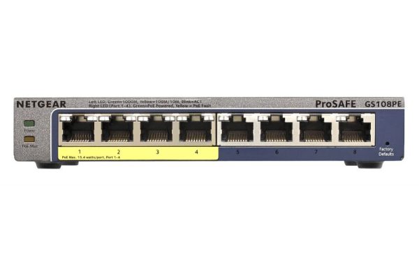 GS108PE-300EUS - SWITCH 8P GIGABIT DI CUI 4P POE NET GEAR