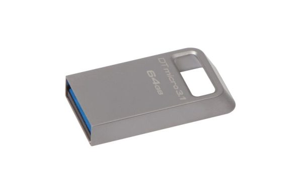 DTMC3/64GB - PEN DRIVE 3.1 64GB TYPE-A DT MICRO SILVER CORPO IN METALLO KINGSTON