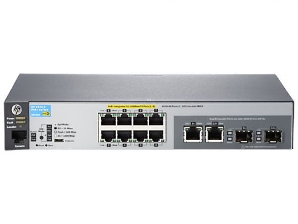 J9780A - SWITCH HP ARUBA 2530-8-POE+ 8P GIGABIT ETHERNET 2 SFP