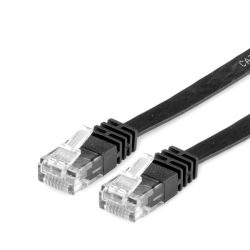 21.99.0823 - CAVO RETE UTP CAT.6A 3MT FLAT NERO NO SCHERMATO VALUE