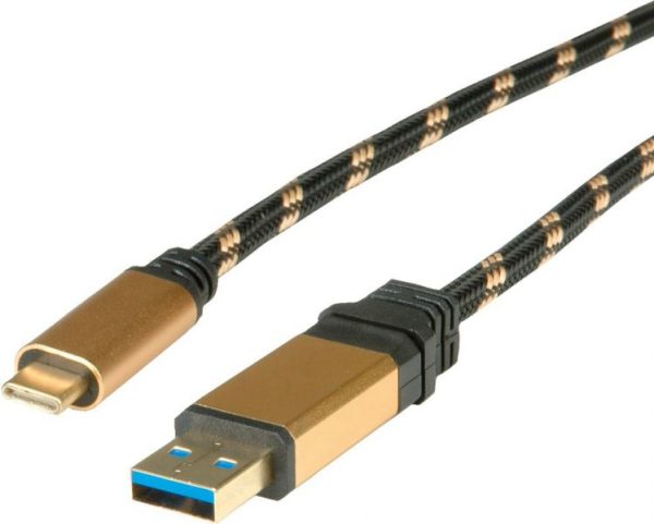 11.02.9013 - CAVO USB 3.1 A-C 1MT M/M TYPE C GOLD ROLINE