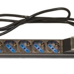 LK10050 - ARMADIO RACK MULTIPRESA 6 PRESE 19" TRIPOLARI/SCHUKO MAGNETOTERMICA