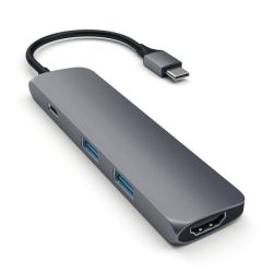 ST-CMAM - ADATTATORE TYPE C MULTIPORT SPACEGR HDMI-2USB-USBC 4K SATECHI