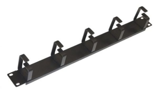LKORG1UN - ARMADIO RACK RACCOGLICAVI 19" 5 ANELLI NERO IN METALLO