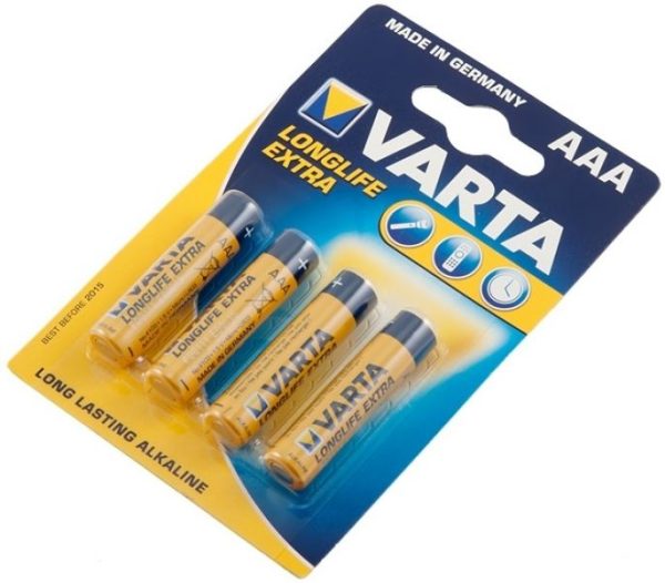 04103101414 - BATTERIA MINISTILO AAA LR03 LONG LIFE 1,5V 4PZ VARTA
