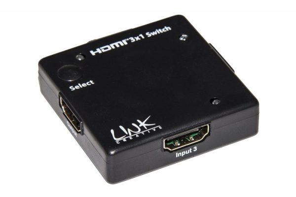 LKSHDMI3 - SWITCH MINI HDMI 3 DISPOSITIVI 1 MONITOR 1080P LINK