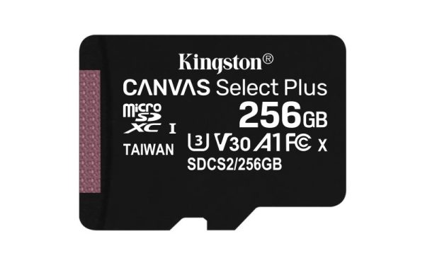 SDCS2/256GB - SD MICRO 256GB CL10 UHS-I CON ADATT 100MB/S LET.85MB/S SCRIT.KINGSTON