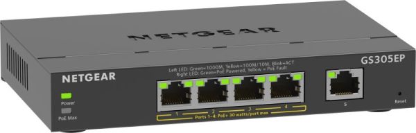 GS305EP-100PES - SWITCH 5P GIGABIT DI CUI 4P POE 63W