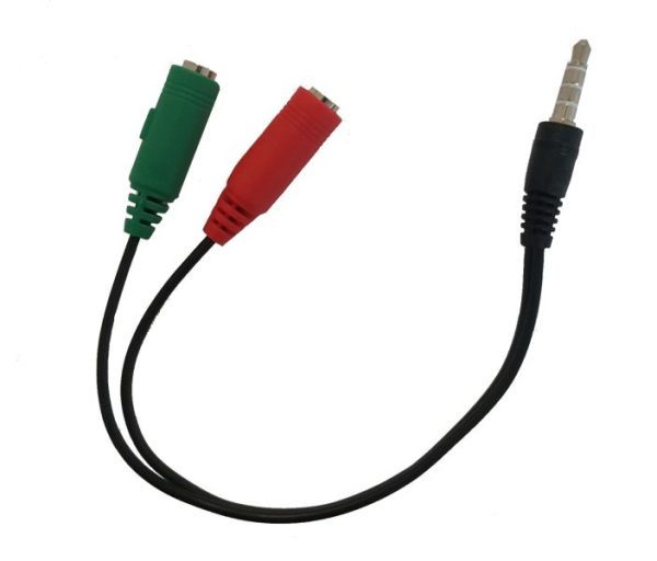 LKADAT147 - ADATTATORE 3,5MM PER CUFFIE CON MIC EAUDIO SEPARATO A 1 JACK 3,5MM MASC