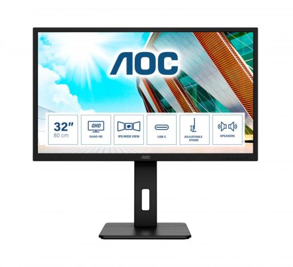 Q32P2CA - MON 31.5 IPS 2K DP HDMI USB C AOC Q32P2CA REG ALTEZZA PIVOT MM